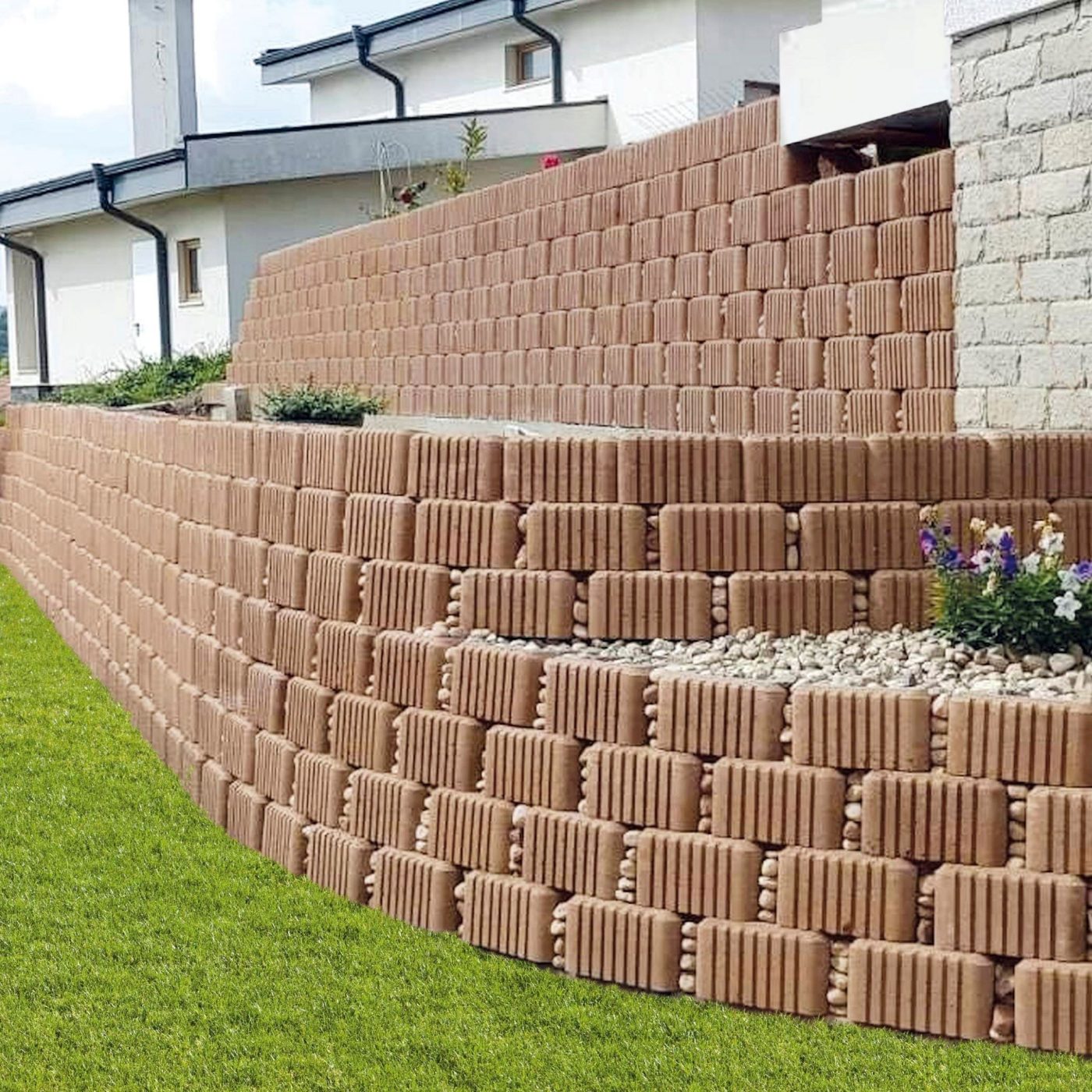 Композиоционна снимка Triflor кашпа 28.7 x 30 x 15 cm - кафяв