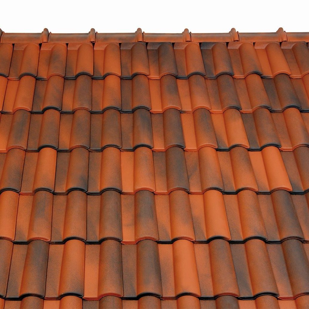 Surface image Tondach rooftile Mediteran Plus engobe antique, Flächenbild Tondach Mediteran Plus Engobe Antik 