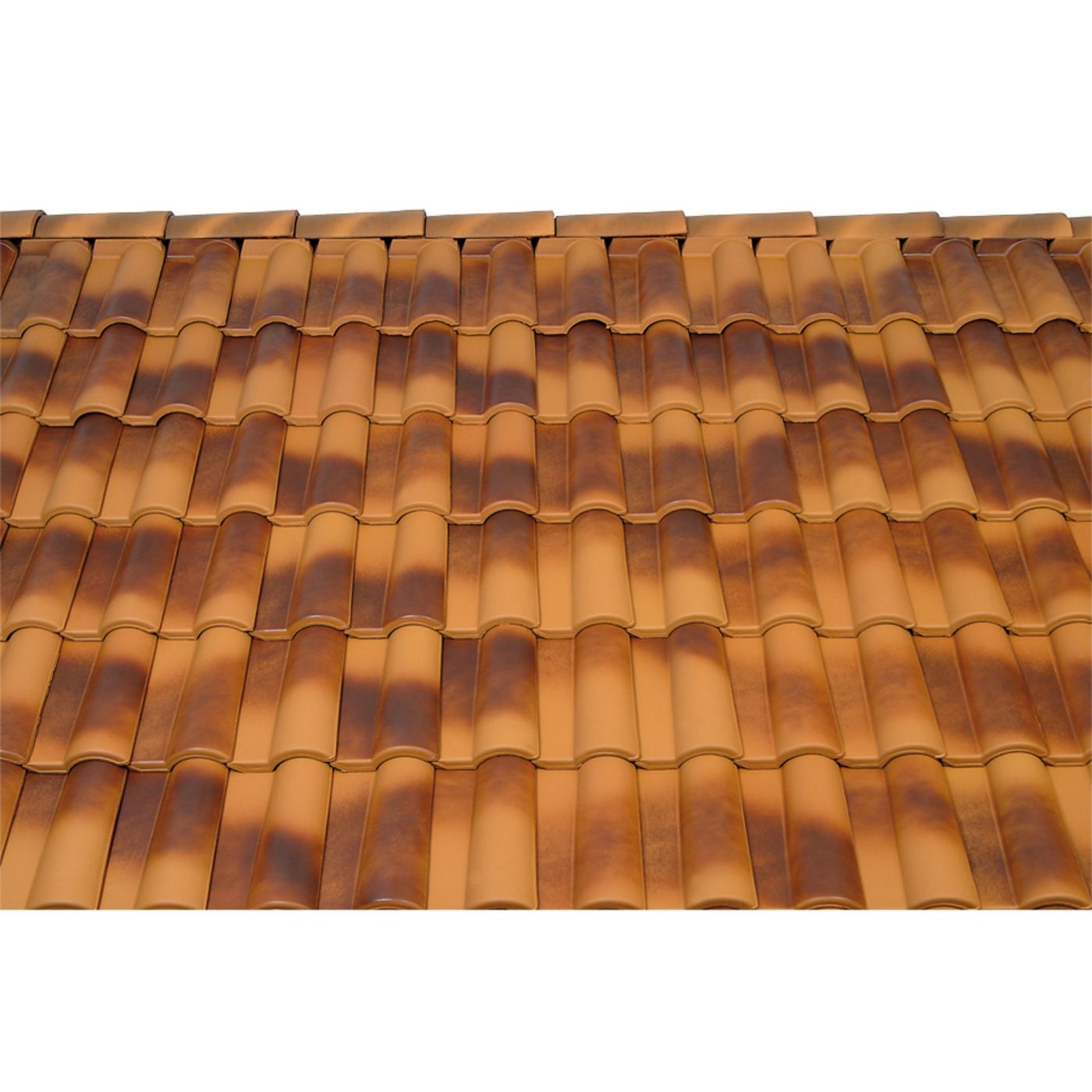 Surface image Tondach rooftile Mediteran Plus engobe sand antique, Flächenbild Tondach Mediteran Plus Engobe Sand Antik