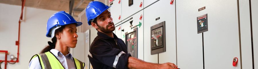 Man in front of a computer